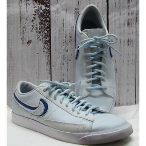 Nike Blazer 3D Low Light Bone - Blue with Chenille Swoosh - Size 10.5 Men - 2018